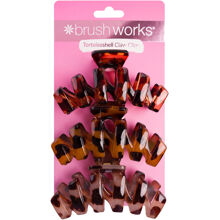 1 set - Brushworks Tortoiseshell Claw Clips