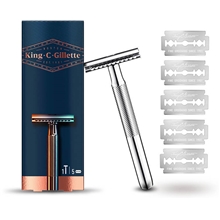 1 set - King C. Gillette Double Edge Safety Razor +5Blades