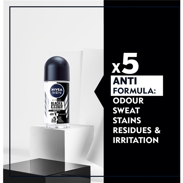 Nivea Men Deo Black & White Invisible Roll On (Bild 2 von 5)