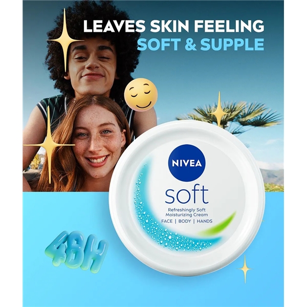 Nivea Soft Moisturizing Cream - Face Body Hand (Bild 3 von 5)