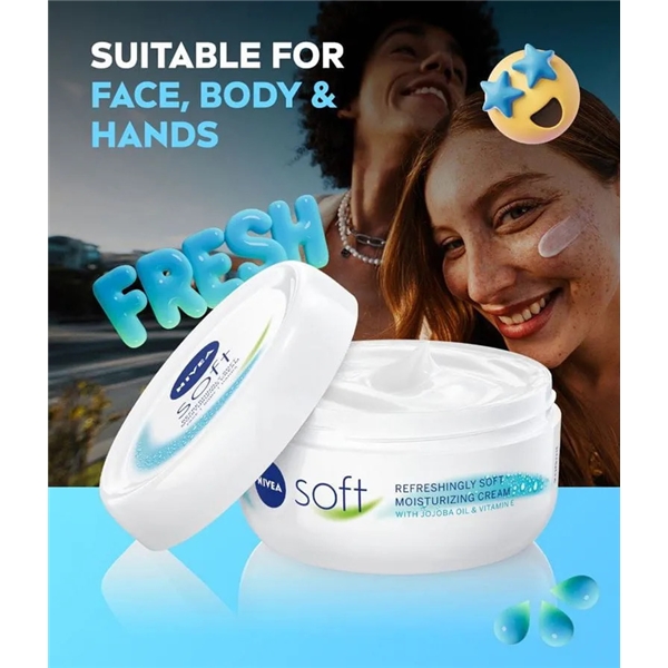 Nivea Soft Moisturizing Cream - Face Body Hand (Bild 5 von 5)