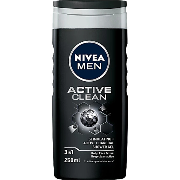 Nivea Men Active Clean Shower Gel - 3 in 1