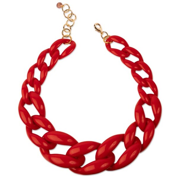 84511-12 Chunky Necklace Red (Bild 1 von 4)